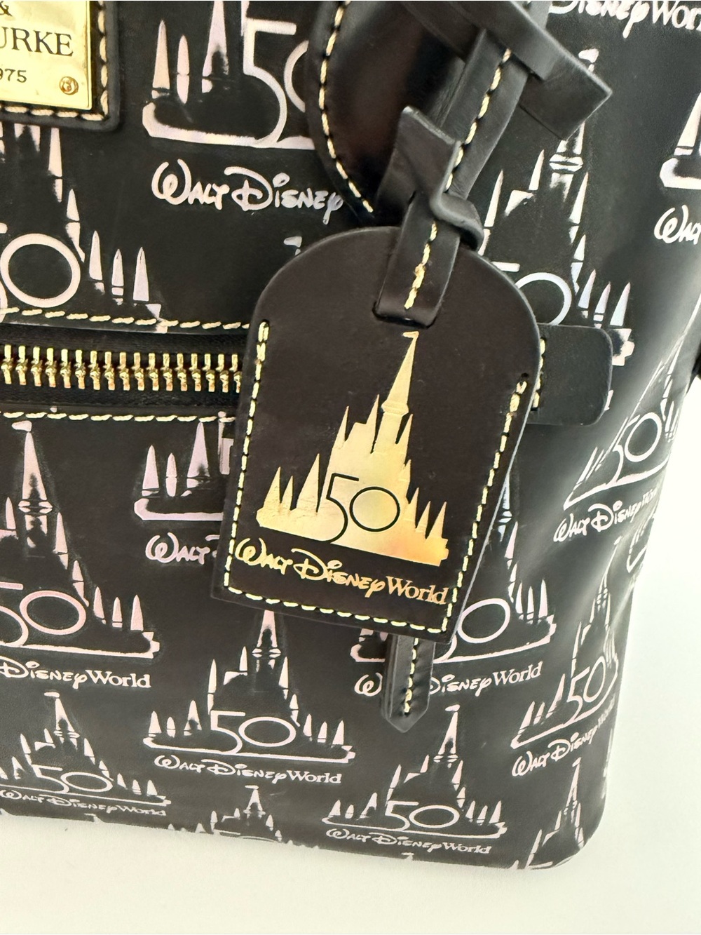 Dooney & Bourke Black Walt Disney World 50th Anniversary Dome Satchel - Picture 4 of 9